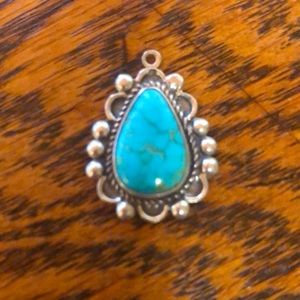 COPY - Sterling silver and turquoise teardrop pendant
